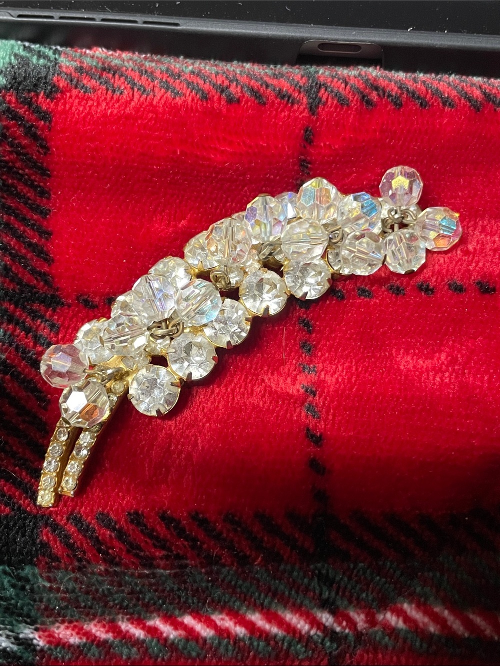 Vintage Juliana cha cha dangling ABs brooch